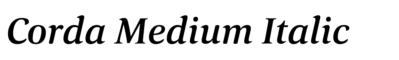 Corda Medium Italic